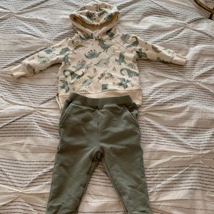 Adorable dinosaur set for fall. Like new, size 6-12months